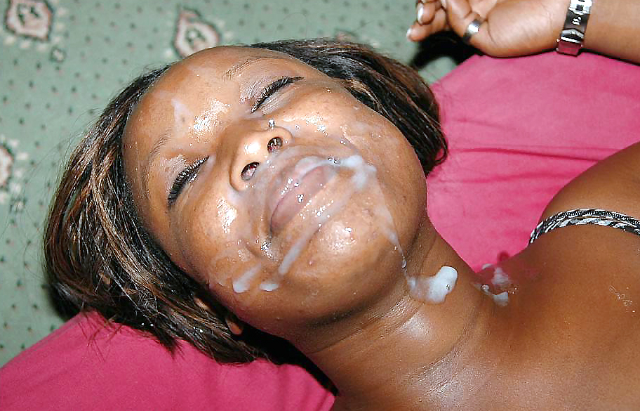 African Facial Porn - Black housewife gets cum facial. Booty ebony women. Image #1