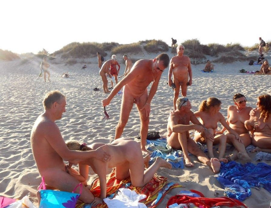 Beautiful Sunset Beach Orgy Mom Porn Photo
