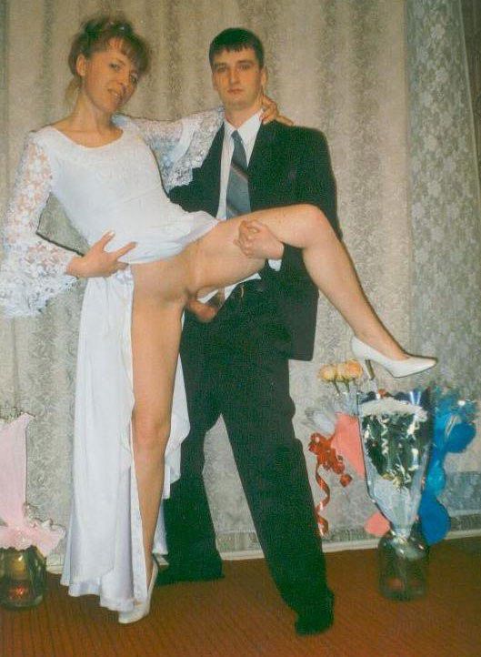 Amateur porn photos - spouses right after the wedding