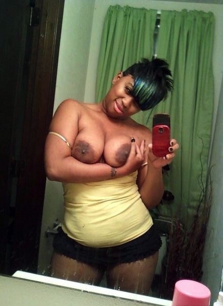 Busty black chick posing naked in this homemade nude pics. Original image  #5 @ BlackFuck