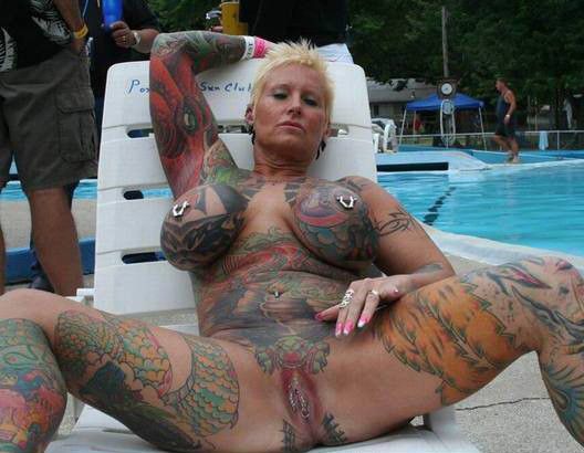 Old Woman Big Boobs - Tattoed old woman huge big boobs - Mom Porn Photo